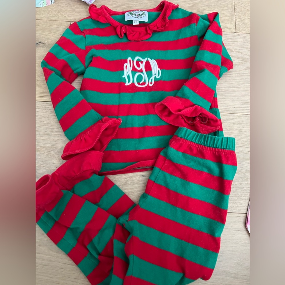 Monogram Xmas pjs “vTm”- cecil and Lou